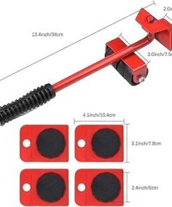 Furniture Lifters of 5 Roller Set – Heavy Duty Moving Tool Kit - Image 3