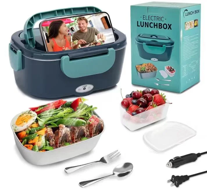 Stainless Steel Electric Lunch Box Food Warmer – Portable Meal Heater