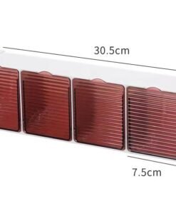 4 Slot Kitchen Wall Spice Organizer – Space-Saving Storage Rack - Image 3