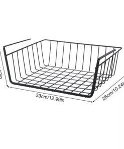 Alternative view of Metallic Under the Shelf Mesh Rack Cabinet Organizer