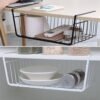 Metallic Under the Shelf Mesh Rack Cabinet Organizer