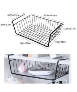 Metallic Under the Shelf Mesh Rack Cabinet Organizer - Image 5